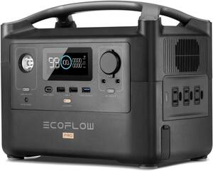 未開封　EcoFlow ポータブル電源 RIVER Pro ポータブルバッテリー 720Wh 大容量 出力600W(瞬間最大1200W) 