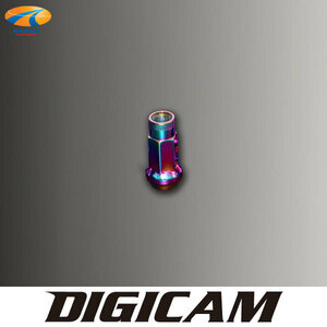 DIGICAM デジキャン クロモリレーシングナット オーロラカラー 六角貫通 48mm P1.5 [1本(補修用)]