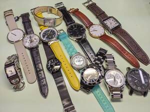 腕時計　ジャンク品　13本　SKAGEN/CK/FOSSILなど　他