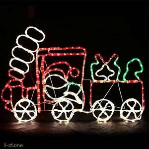 LEDイルミネーションライト サンタトレイン クリスマス電飾 モチーフライト お洒落 ロープライト 存在感抜群 ガーデン装飾 雰囲気照明