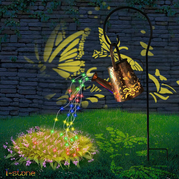 ソーラーランタン 蝶が舞うおとぎ話の魔法のランプ 野外ライト ガーデンライト RGB色 暖色 カラフルでお洒落 お庭 インテリア 雰囲気作り