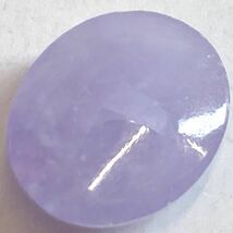 ［天然ラベンダー本翡翠8.390ct］N 約14.0×11.6mmソーティング付 ルース 裸石 ジェダイト ヒスイlavender jaditeひすい ジュエリー 宝石 _画像2