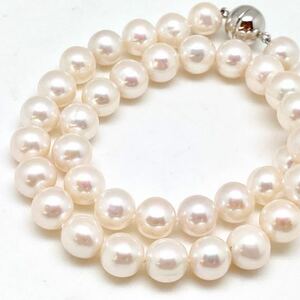 ［淡水パールネックレス］D 約76.6g 約10-11.5mm 45cm 真珠 pearl necklace accessory ジュエリー jewelry EA0/EA0