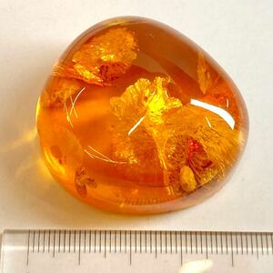 ［天然本琥珀 27g］D 約135ct 42.5×39.7mm ルース 裸石 こはく コハク 宝石 ジュエリー jewerly アンバー amber 