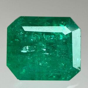 ［天然エメラルド0.948ct］N 約6.1×5.3mmソーティング付 ルース 裸石 beryl ベリル 宝石 ジュエリー jewerly emerald 