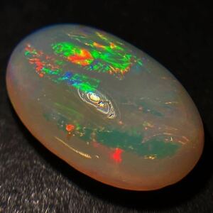 遊色効果!!［天然オパール5.163ct］N ◎ 16.0×10.6mm ソーティング付 ルース 裸石 opal 宝石 ジュエリー 