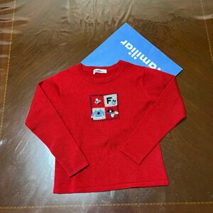 ! Familia! knitted sweater red 130 wool 100%