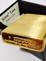 1円スタート【未使用/箱付】ZIPPO ジッポー オイルライター　Armor　アーマー　ゴールドカラー　シンプル_画像5