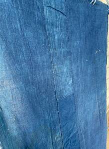 【カスリ放出】(100)　約149×109　古布　藍染　リメイク　素材　パッチワーク　ボロ　かすり　絣　希少　うぶだし　珍品
