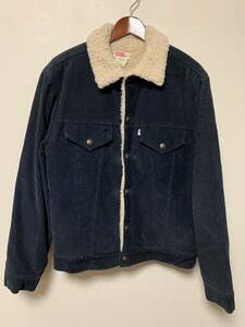 80s リーバイス コーデュロイボアジャケット 70506-1517 LARGE NAVY LEVI'S 70505 USA製 古着 ビンテージ VINTAGE