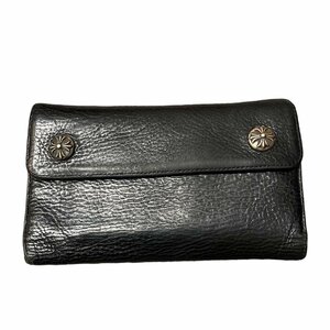 【中古品】 CHROME HEARTS クロムハーツ 長財布 ロングウォレット ブラック メンズ 本体のみ N51023RK