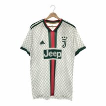 ◆未使用品◆ ユベントス Juventus Gucci ? adidas グッチ アディダス コラボユニフォーム レプリカ Lサイズ サッカー Q49856NSS_画像1