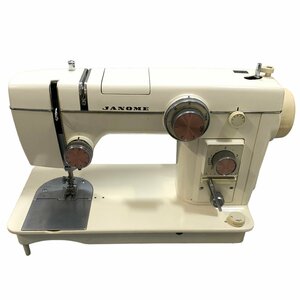 ◆中古品/通電確認済◆ JANOME ジャノメ ミシン MODEL 802 手工芸 白 箱無 本体のみ ※糸立て棒破損有 J53502NK