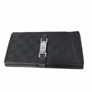 【中古品】 GUCCI グッチ 長財布 05479 ジャッキー GGキャンパス ブラック 2つ折り長財布 メンズ財布 本体のみ L53585RK