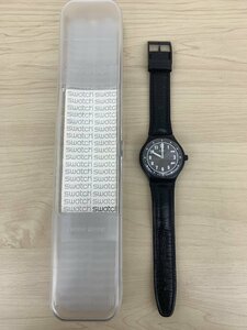 swatch/スウォッチ　CR 2025 黒レザーベルト クオーツ kyK5361K