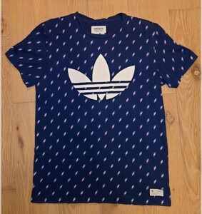 アディダス オリジナルス blue top 稲妻柄 T シャツ サイズ M