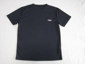 FILA★黒の速乾半袖Tシャツ　メンズM　フィラ