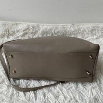 1円 ■ フルラ 2wayバッグ グレー系 レザー パイパー お出かけ お買い物 FURLA グレージュ ショルダーバッグ ハンドバッグPIPER _画像8