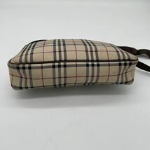 【1円〜】 BURBERRY バーバリー ショルダーバッグ ノバチェック レザー ワンショルダー クロスボディ ノヴァチェックブラウン 茶_画像6