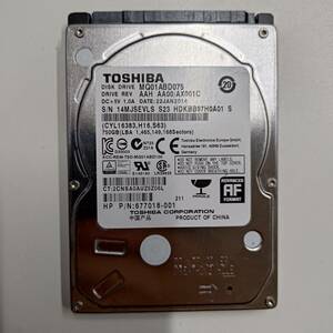 S449【内蔵2.5inchHDD・正常・18967時間】TOSHIBA MQ01ABD075 750GB SATA【中古】