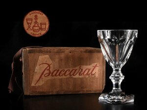 【雲】某有名コレクター買取品 オールド バカラ Baccarat アンティーク ワイングラス アルクール 高さ12.5cm 木箱 共箱 A8840 CTDewqa