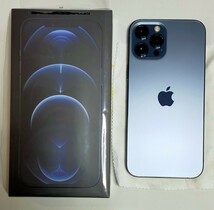 【超美品 付属品未使用　即日発送】アップル apple iPhone 12 Pro Max 128GB パシフィックブルー SIMフリー_画像1