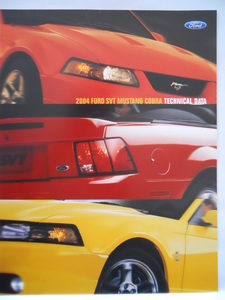  Ford SVT Mustang Cobra 2004 year USA version pamphlet 