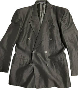 GRASS MEN'S glass men's glossy flax cotton suit L size 