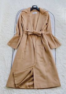 美品　マックスマーラ ピュアカシミヤ100 マニュエラ　キャメル　コート 36 カシミア　ロング ベージュ　Max Mara ベルテッド