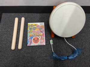 Wii太鼓の達人 ソフト 専用太鼓コントローラー セット 太鼓とバチ 超ごうか版 【b308】