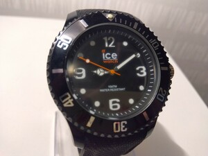 【美品】 アイスウォッチ ice watch 007265 ブラック メンズ 腕時計 クオーツ 黒 【AW321】