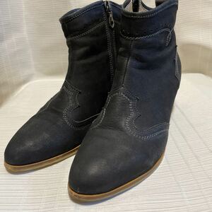 【中古】KATHARINE HAMNETT LONDON ショートブーツ 24cm ブラック