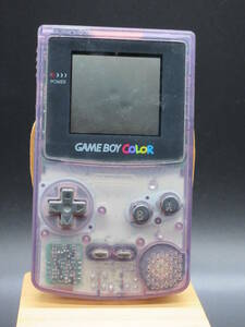 中古　ゲームボーイカラー　 クリアパープル 　本体 　動作品 Nintendo GAMEBOY COLOR 任天堂 　beatmaniaGBソフトおまけ付