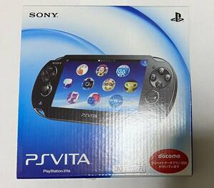 【ほぼ新品未使用】PlayStation Vita クリスタル・ブラック PCH-1100 黒 3G/Wi-Fi モデル 本体 箱有り Sony ソニー PS Vita 初期型 有機EL