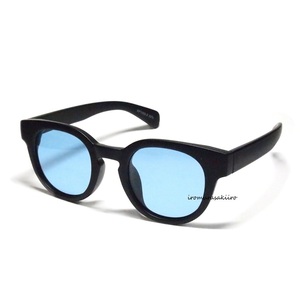 ブルーレンズ　サングラス　偏光レンズ　紫外線カット　新品　/　青 水色 メンズ　男性　薄い色　視界明るい スモーク ボストン型 KP1009BL