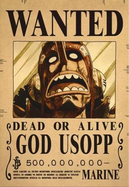 ONEPIECE ワンピース 手配書 ポスター ウソップ