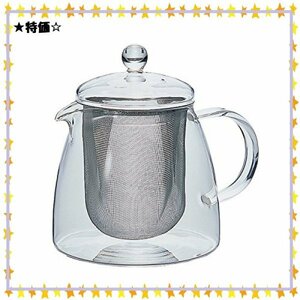 人気♪ サイズ4杯用 耐熱ガラス 実用容量700ml HARIO ピュア リーフティーポット (ハリオ) CHEN-70T ★