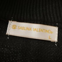 新品1円～★SABLINA VALENTINO サブリナヴァレンティノ メンズ 秋冬 長袖 ジップアップニット M 黒 織柄 イタリアブランド ◆3758◆_画像10