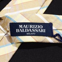 新品1円～★定価1.1万 イタリア マウリツィオ バルダサーリ MAURIZIO BALDASSARI メンズ 日本製 シルク絹100%ネクタイ 織柄 ◆4383◆_画像5