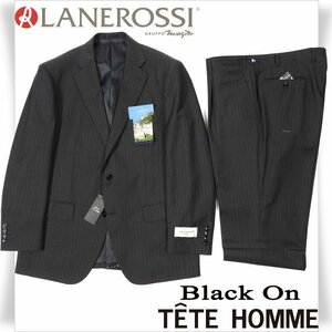 新品1円～★定価7.5万 Black On TETE HOMME テットオム 伊生地 LANEROSSI ラネロッシ マルゾット 秋冬 ウール毛 スーツ 104BB7 ◆4458◆