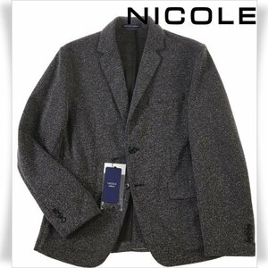 新品1円～★ニコル セレクション NICOLE selection メンズ ミニループニットツイード ジャケット 44 S 二つボタン セットアップ◆4547◆