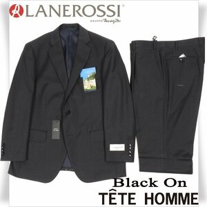 新品1円～★定価7.5万 Black On TETE HOMME テットオム 伊生地 LANEROSSI ラネロッシ マルゾット 秋冬 ウール毛 スーツ 104BB7 ◆4656◆