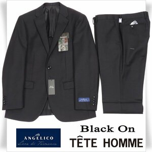 新品1円～★定価7.5万 Black On TETE HOMME テットオム イタリア生地 ANGELICO アンジェリコ ウール毛100％ チェックスーツ96AB5◆4660◆