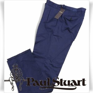 新品1円～★定価3.9万 PaulStuart ポールスチュアート COLLECTION LINE フレンチリネンコットンバックサテングルカトラウザーズ 52◆4710◆