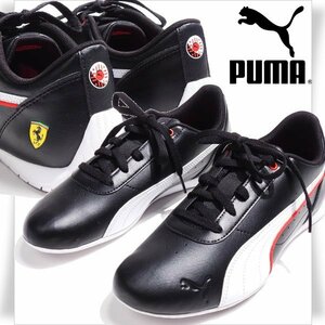 新品1円～★プーマ PUMA メンズ フェラーリ ネオキャット ドライビングシューズ 26.5cm 黒 スニーカー ロゴ ◆4833◆