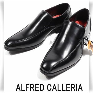 新品1円～★ALFRED GALLERIA アルフレッドギャレリア アクションレザー ビジネスシューズ 26.5cm ブラック 黒 脱ぎ履きしやすい ◆5067◆