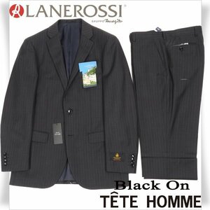 新品1円～★定価7.5万 Black On TETE HOMME テットオム 伊生地 LANEROSSI ラネロッシ マルゾット 秋冬 ウール毛 スーツ 96A7 ◆5235◆