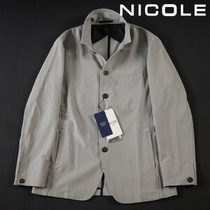 新品1円～★ニコル セレクション NICOLE selection メンズ ブリスタージャカードジャケット 46 M ブルゾン グレー ◆5307◆