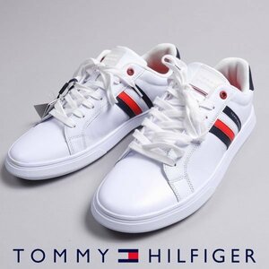 新品1円～★TOMMY HILFIGER トミー ヒルフィガー レザーカップソールスニーカー シューズ 27.5cm 白 正規店本物◆5544◆