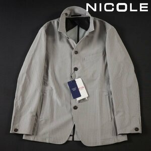 新品1円～★ニコル セレクション NICOLE selection メンズ ブリスタージャカードジャケット 46 M ブルゾン グレー ◆5706◆